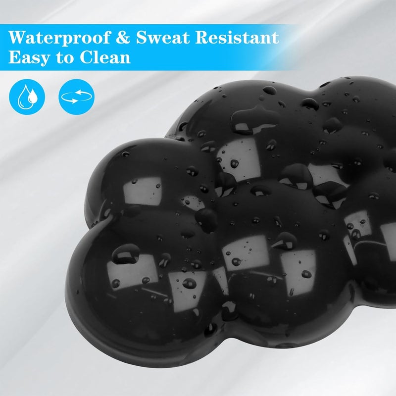 KEPUTAIER Gel Cloud Mouse Wrist Rest, Cute Wrist Support and Arm Support for Mouse Rest Typing Pain Relief，Suitable for Office/Computer/Laptop/Gaming (Transparent Black) - Image 4